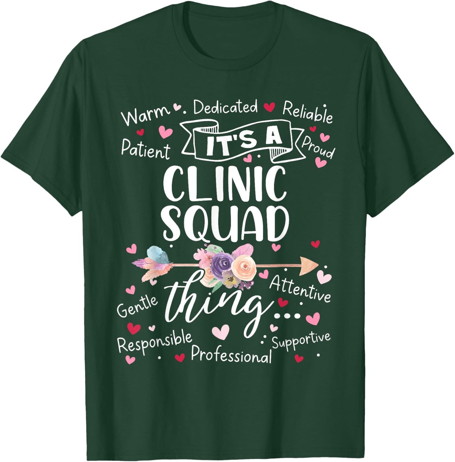 Clinic Squad School Nurse Team Crew Mother's Day Elemtary T-Shirt - T-Shirt | Forest