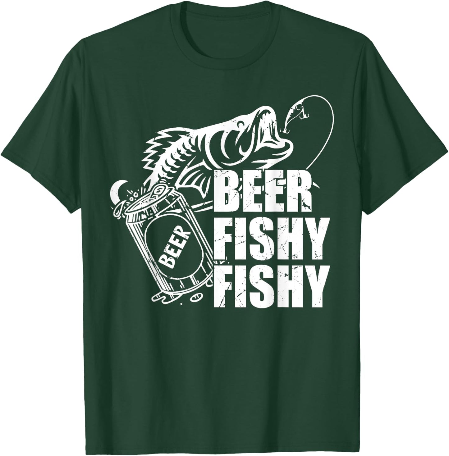 Beer Fishy Fishy Funny Fishing Drinking Birthday Gifts T-Shirt - T-Shirt | Forest
