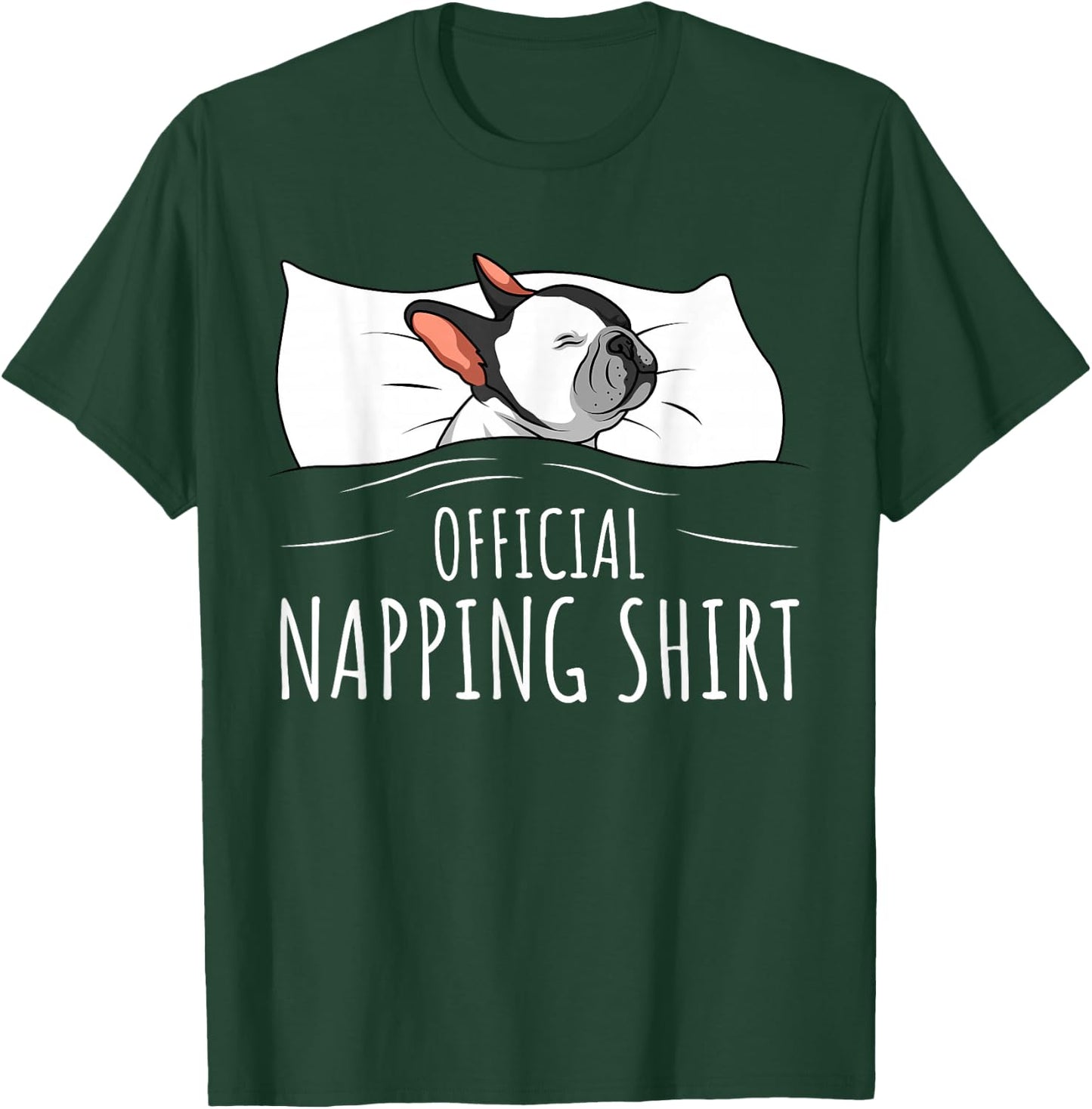 Sleeping French Bulldog Pyjamas Official Napping Women Girls Kids T-Shirt - T-Shirt | Forest