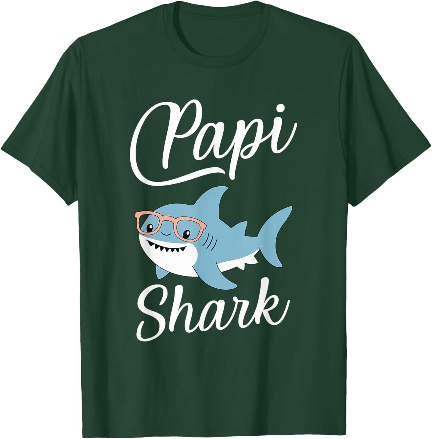 Papi Shark Funny Matching Family Grandpa T-Shirt - T-Shirt | Forest