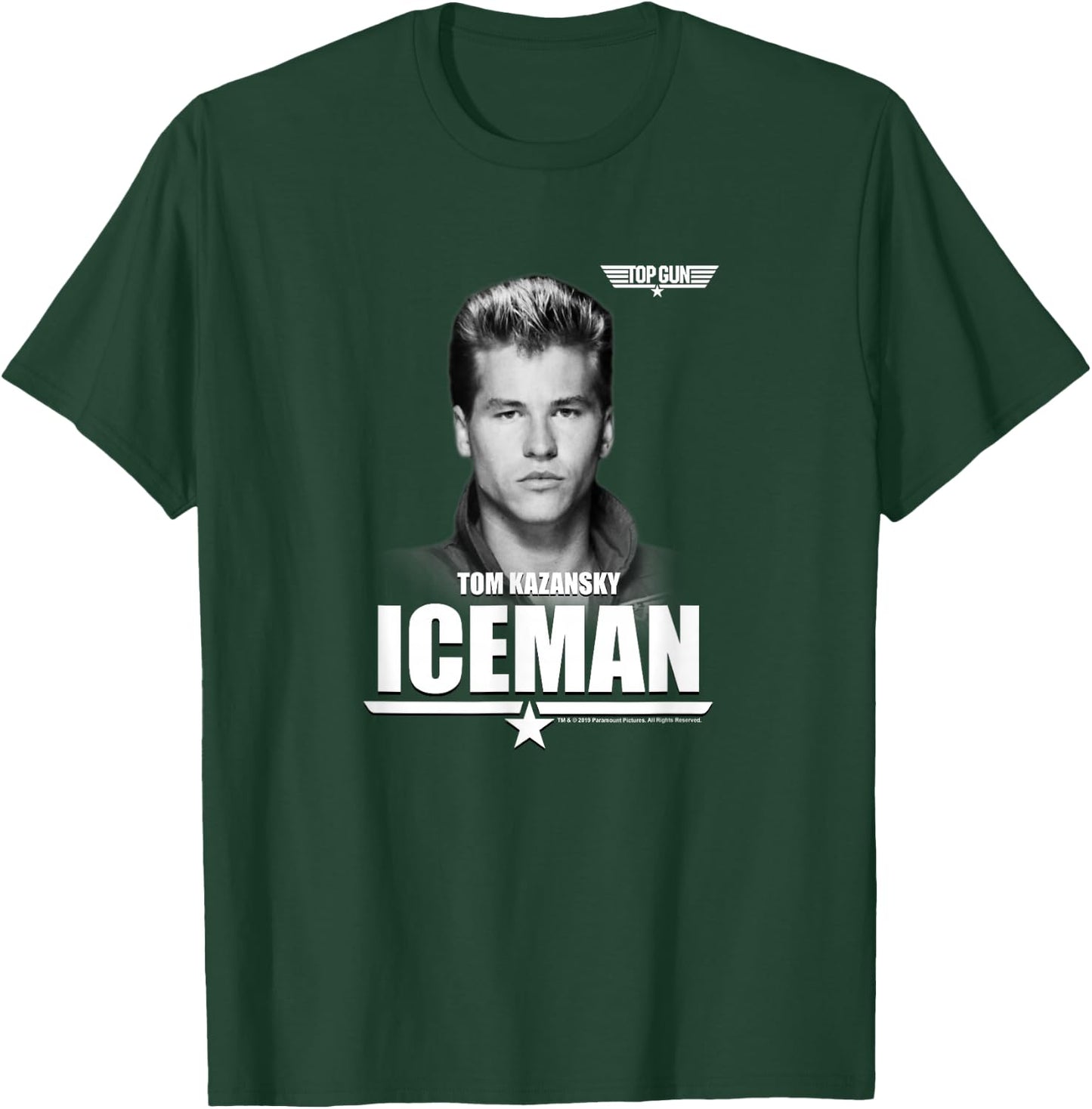 Top Gun Tom Kazansky The Iceman Portrait T-Shirt - T-Shirt | Forest