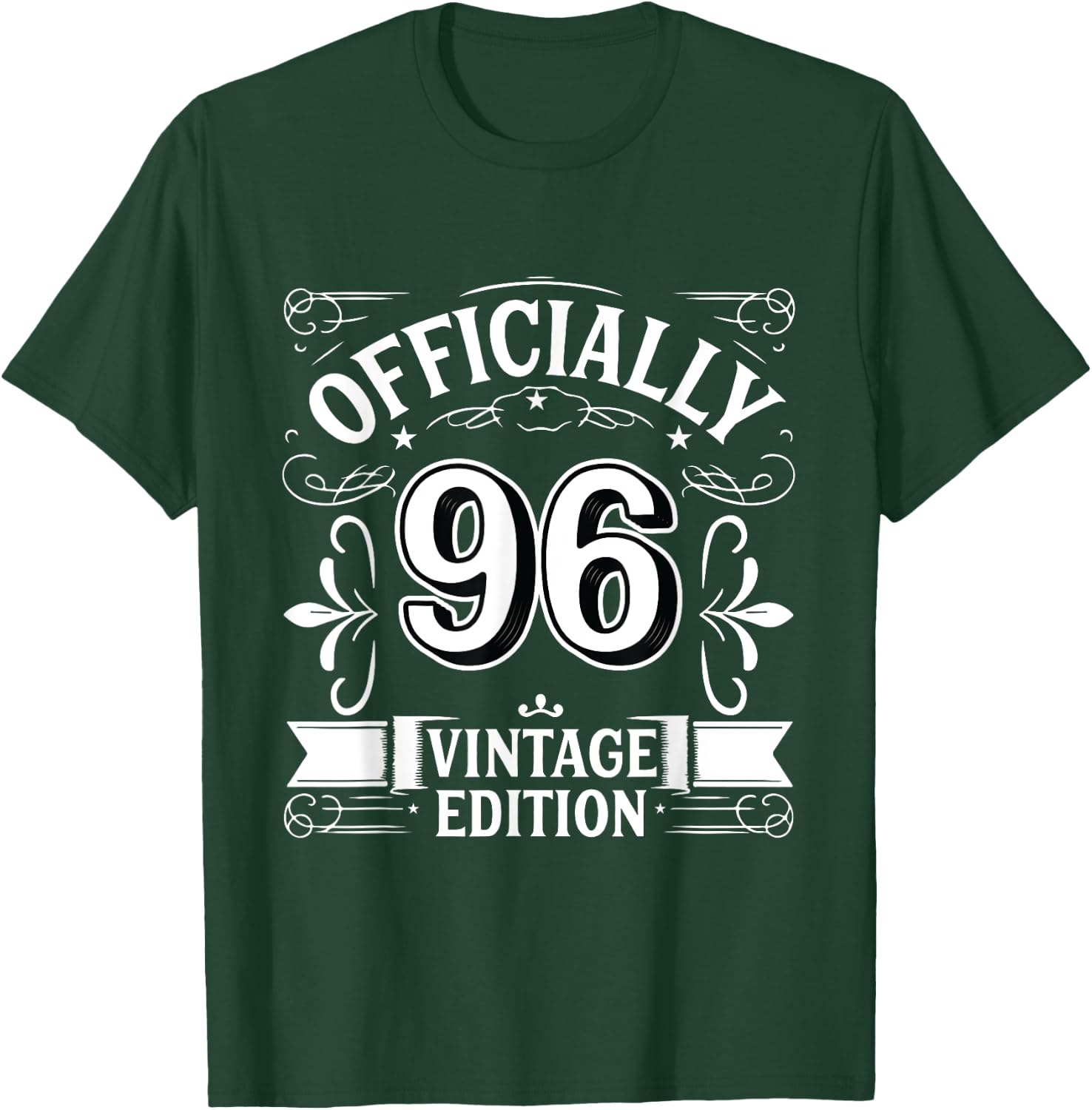 Officially 96 Year Old - Vintage Funny 96th Birthday T-Shirt - T-Shirt | Forest