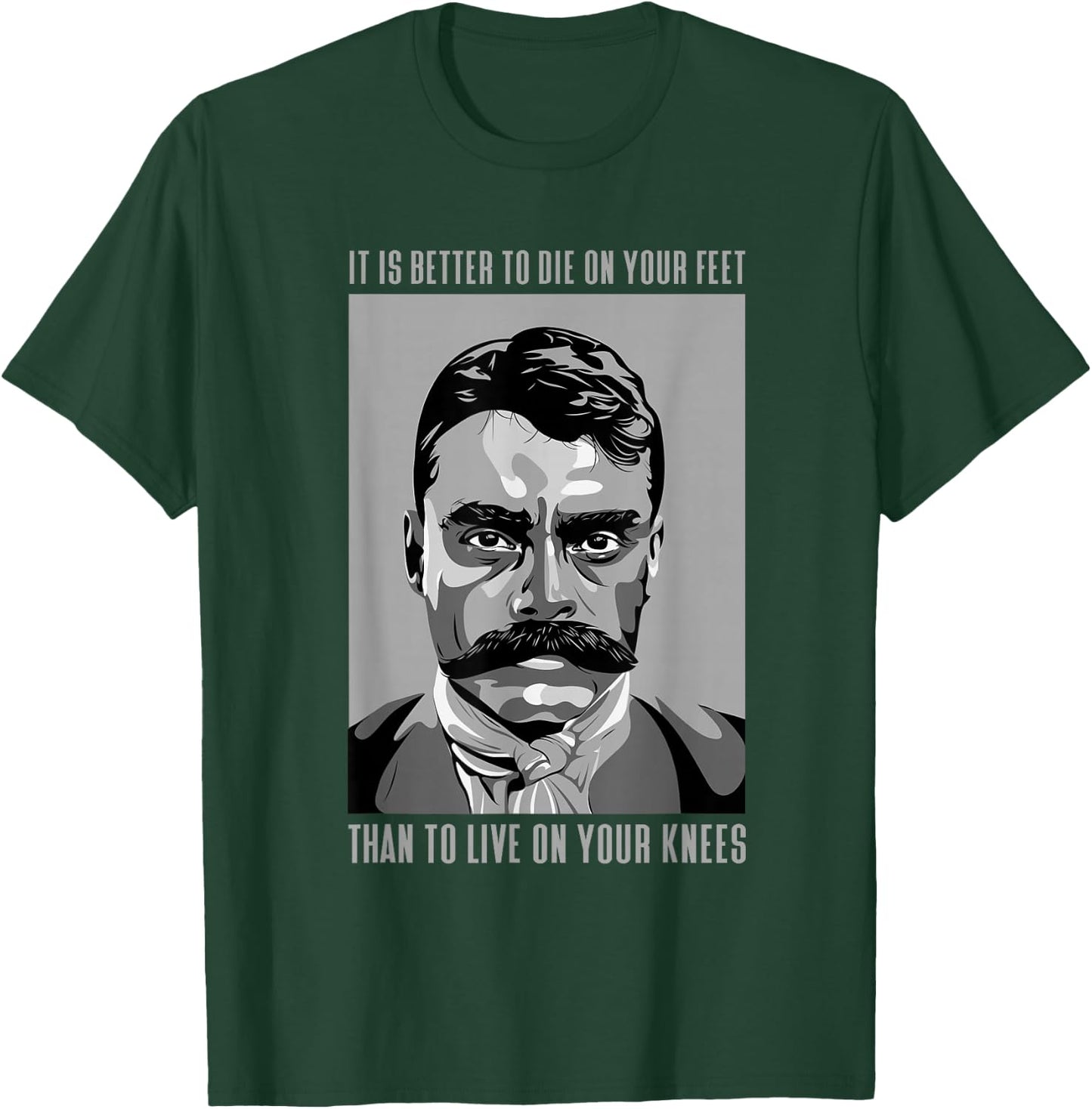 Zapata Icon of Mexican History Emiliano Zapata Frase Celebre del Heroe de Mexico -Adults Black Small Classic T-Shirt - T-Shirt | Forest