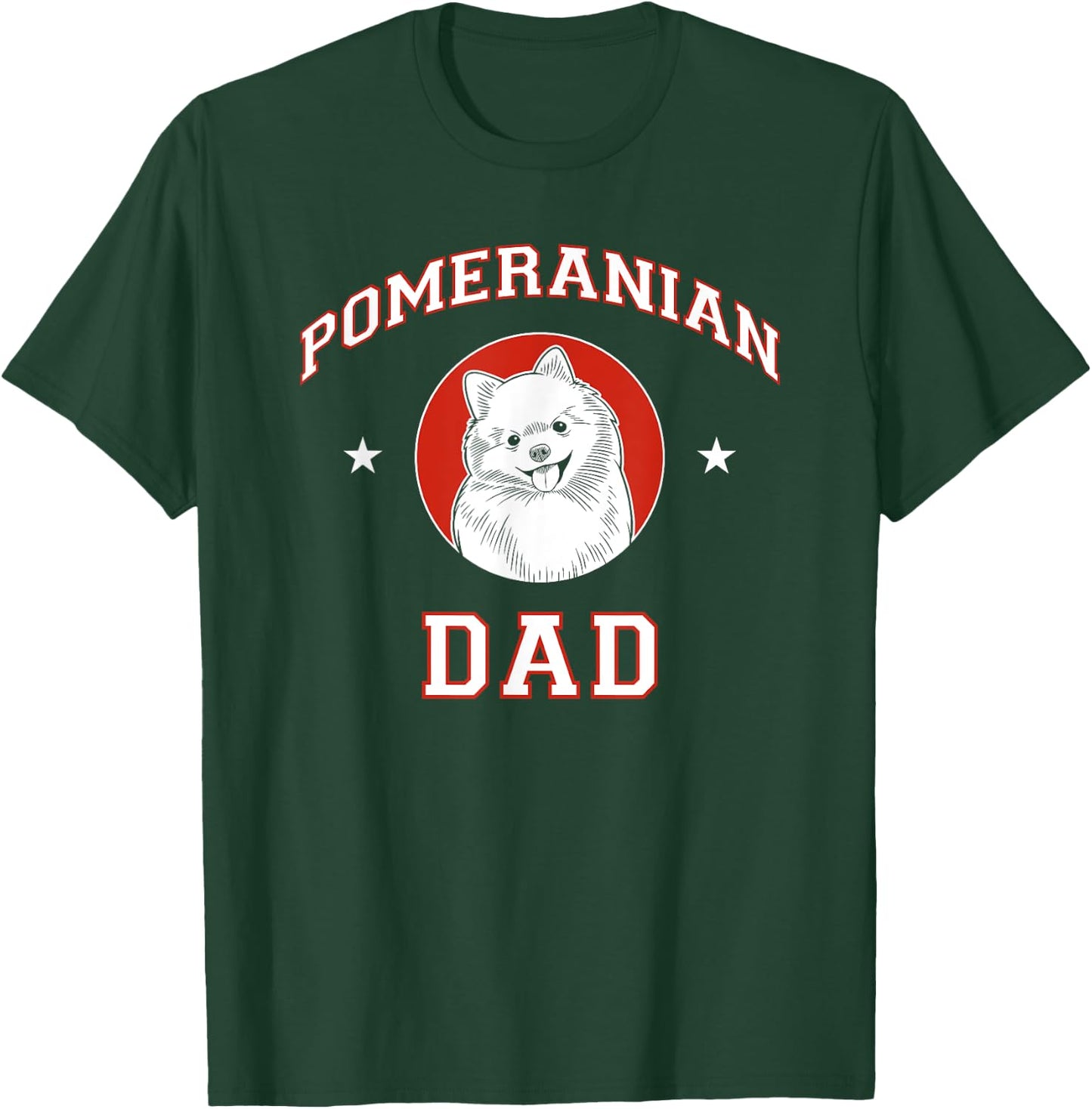 Pomeranian Dad Dog Father T-Shirt - T-Shirt | Forest