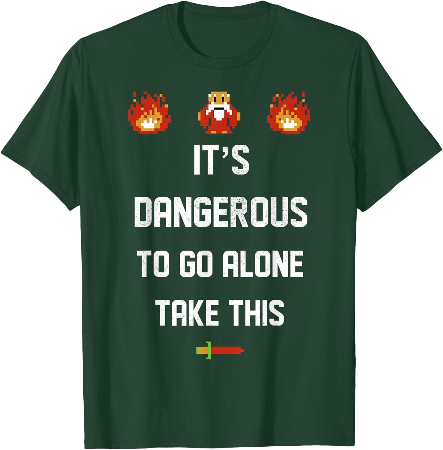 Legend Of Zelda It's Dangerous To Go Alone Take This T-Shirt - T-Shirt | Forest