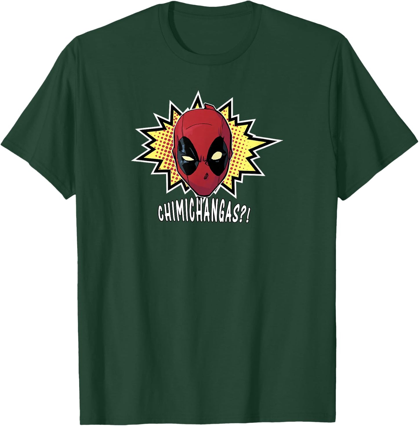 Marvel Deadpool Chimichangas Graphic Center Comic Logo T-Shirt - T-Shirt | Forest