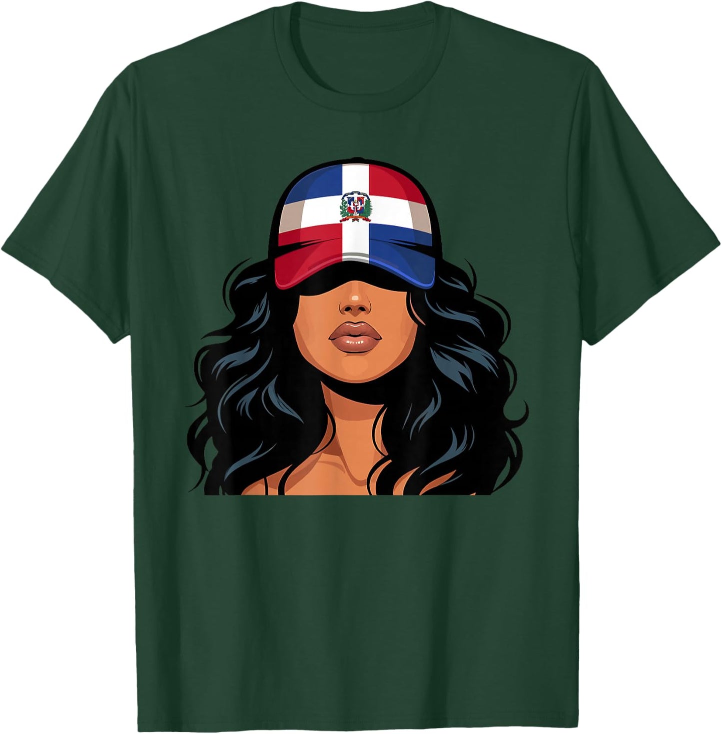 Dominican Girl Dominican Republic Flag Proud Dominicana T-Shirt - T-Shirt | Forest