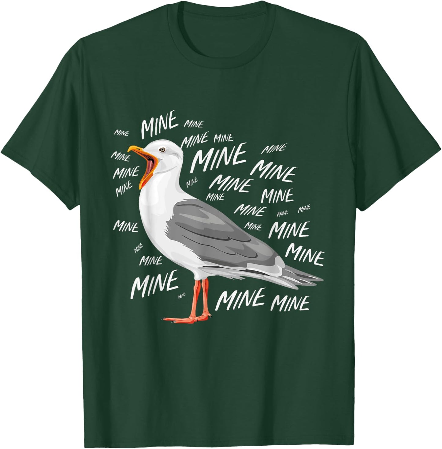 Funny Seagull Mine T-Shirt - T-Shirt | Forest