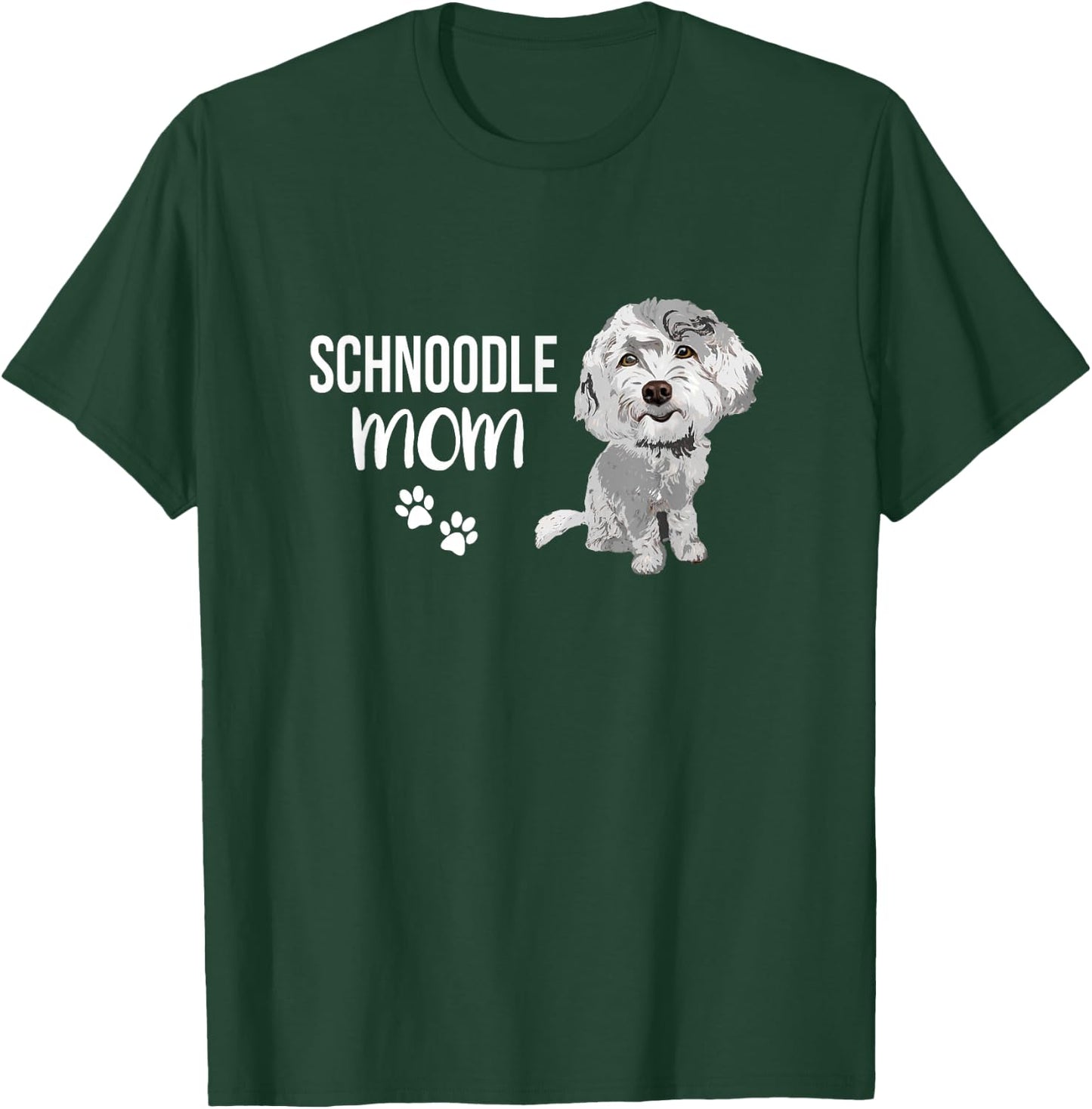 Schnoodle Mom Design Funny Cute Dog Schnauzer Poodle Mix Men Women Kids T-Shirt - T-Shirt | Forest