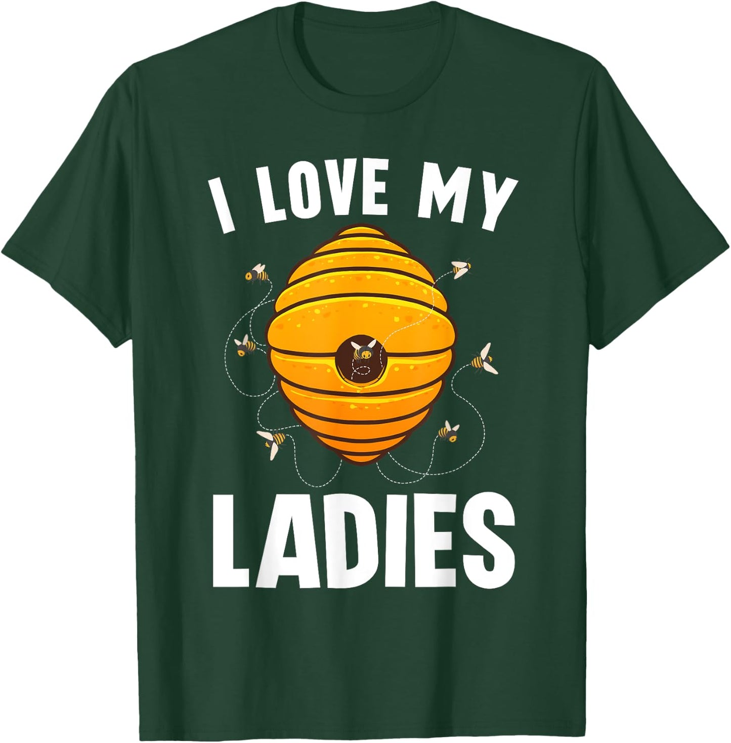 Beekeeper Art Women Honey Bee Honeycomb Beekeeper T-Shirt - T-Shirt | Forest