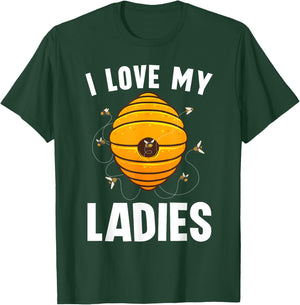 Beekeeper Art Women Honey Bee Honeycomb Beekeeper T-Shirt - T-Shirt | Forest