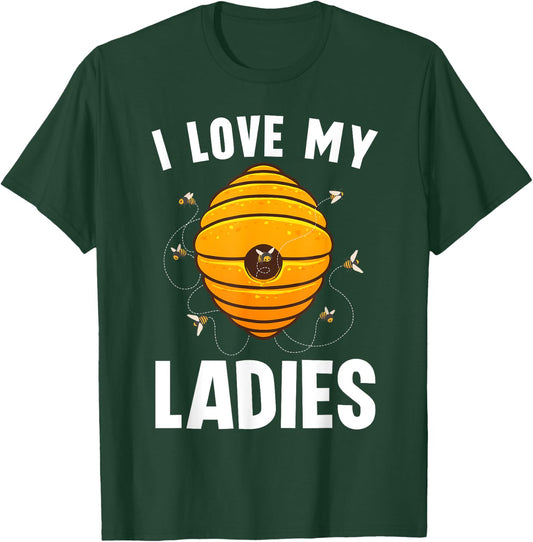 Beekeeper Art Women Honey Bee Honeycomb Beekeeper T-Shirt - T-Shirt | Forest
