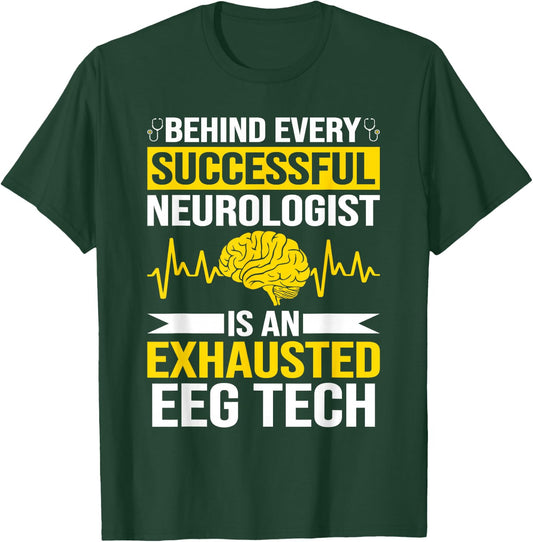 Funny Medical Neuro Tech EEG Technologist Tea EEG Tech T-Shirt - T-Shirt | Forest
