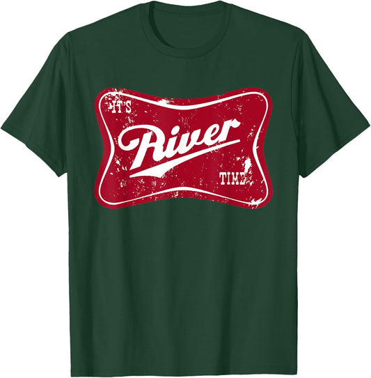 It's River Time, Boating And Fishing, Camping Adventure T-Shirt - T-Shirt | Forest