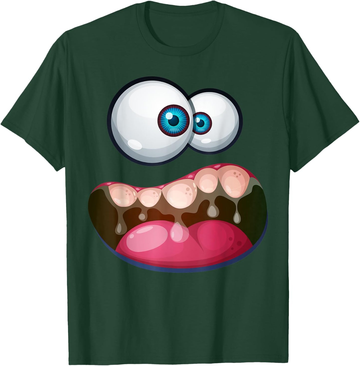 Cute Scary Monster Face Halloween Costume Kids Boys Girls T-Shirt - T-Shirt | Forest