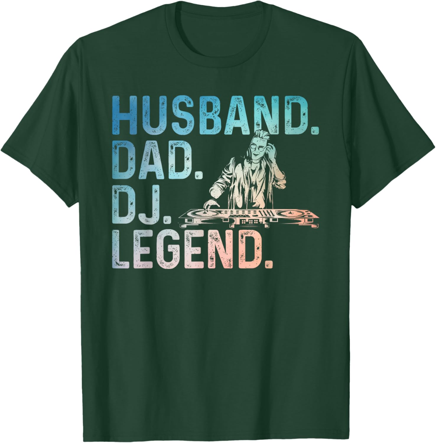 DJ Art For Husband Dad Music Producer Disc Jockey Techno DJ T-Shirt - T-Shirt | Forest