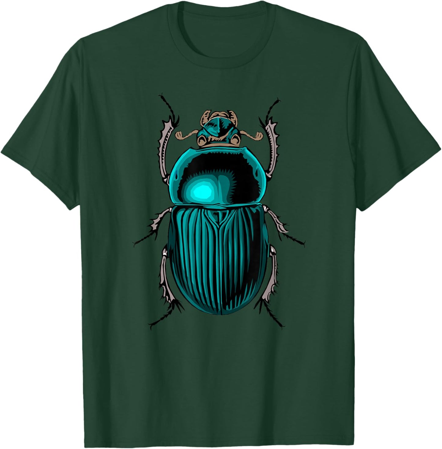 Scarab Beetle Shiny Blue Green Beetle Shirt T-Shirt - T-Shirt | Forest