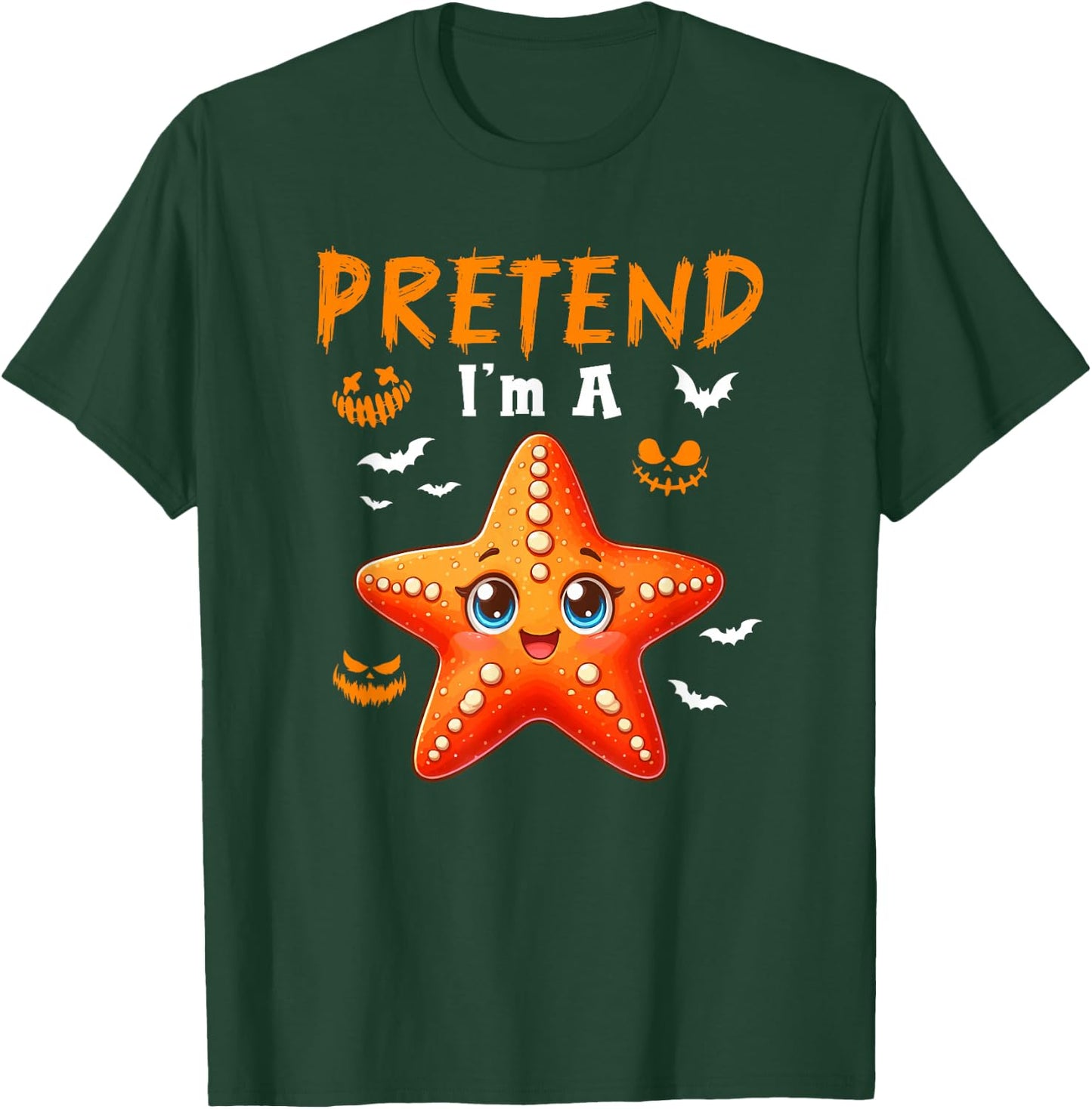 Pretend I'm A Starfish Halloween Costume Sea Animal Lover T-Shirt - T-Shirt | Forest