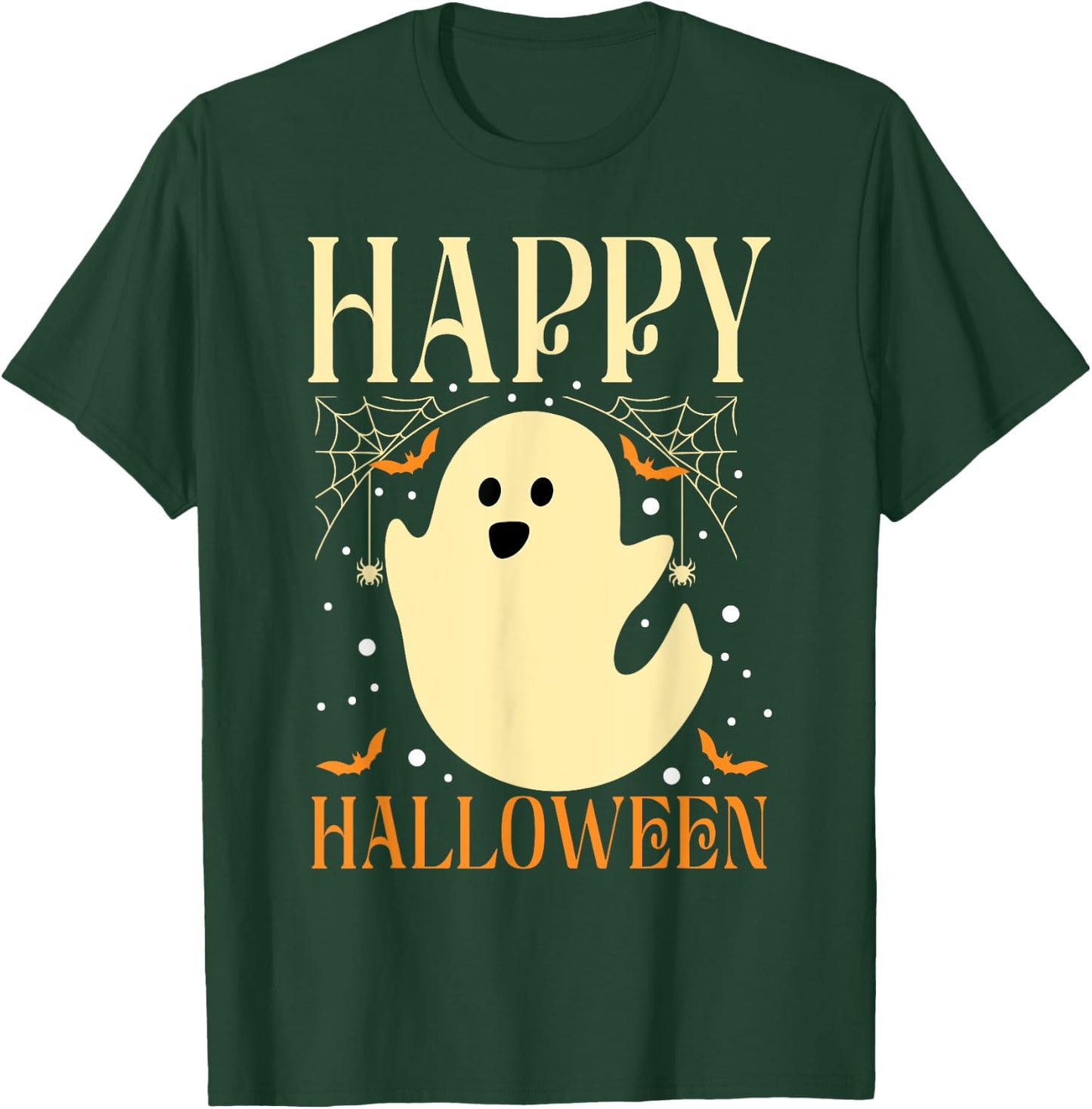 Happy Halloween Ghost Cute Spooky Boo Adults Kids T-Shirt - T-Shirt | Forest