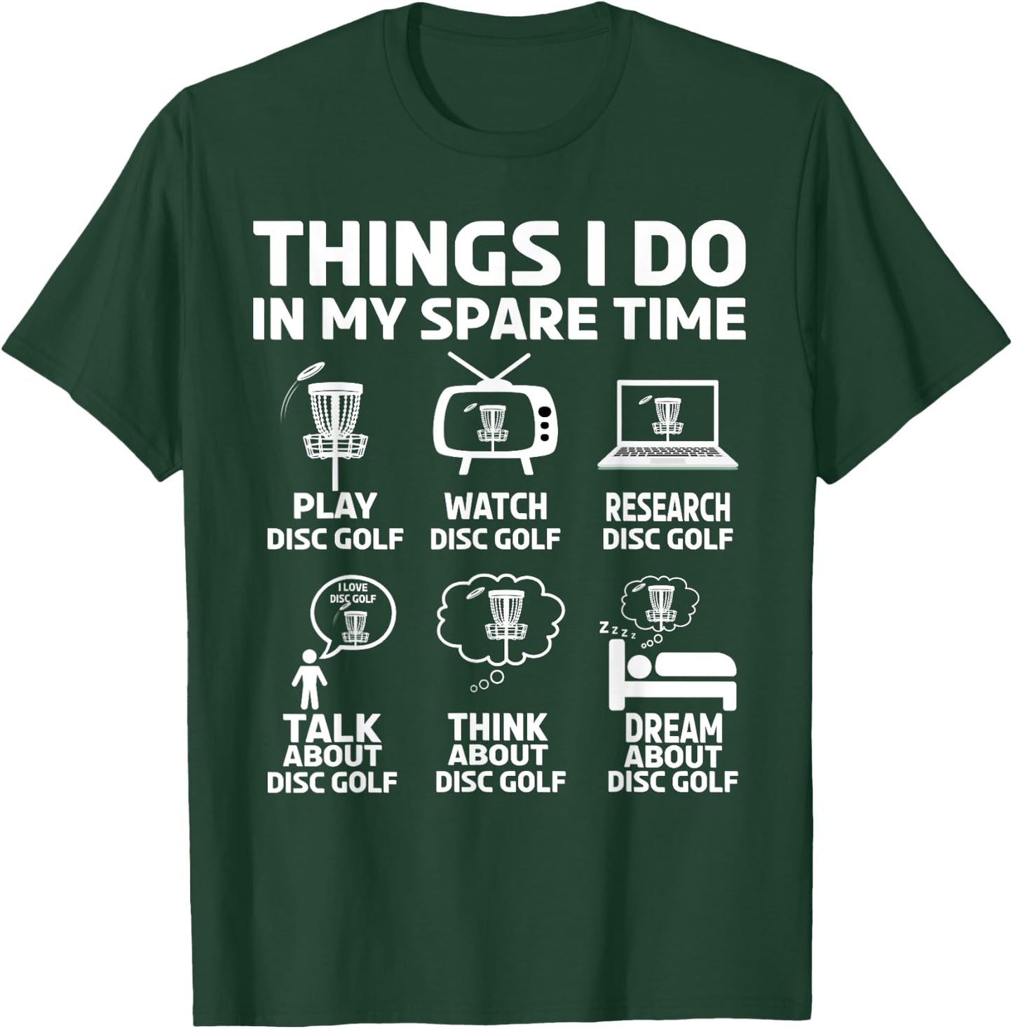 Funny disc golfing frolfing joke with disc golf tree basket T-Shirt - T-Shirt | Forest