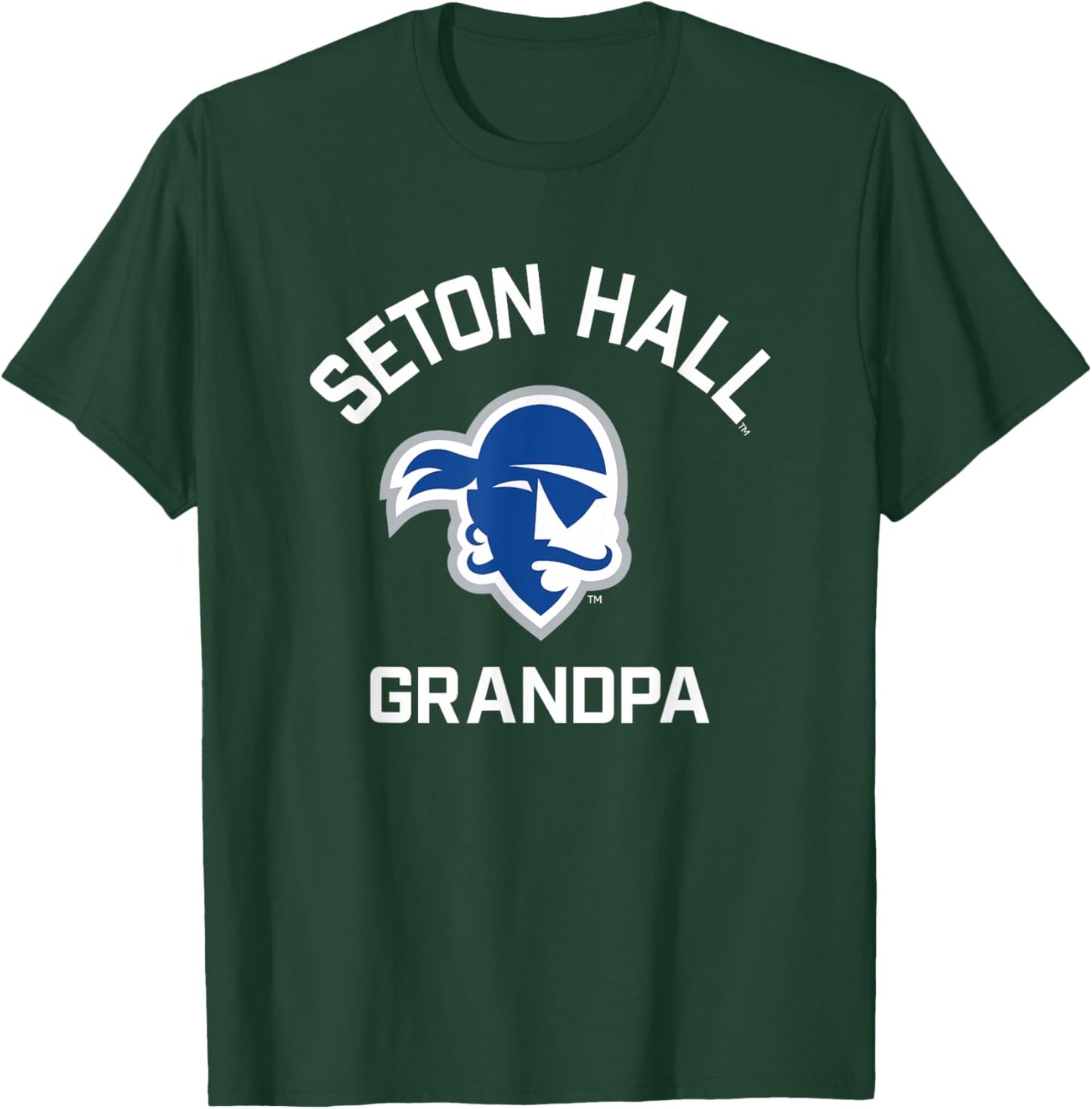 Seton Hall University SHU Pirates Arched Grandpa T-Shirt - T-Shirt | Forest