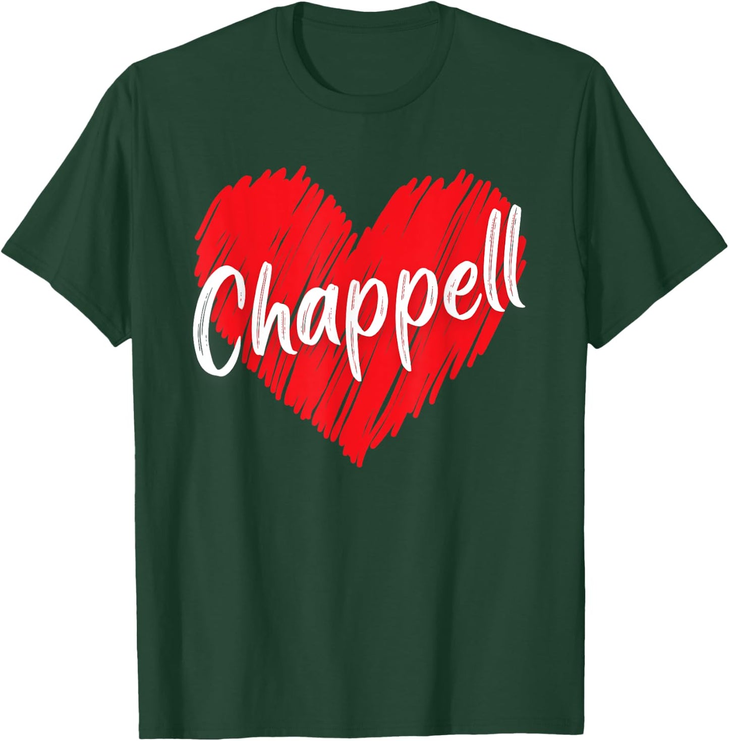 Chappell Personalized Name I Love Chappell Heart Vintage T-Shirt - T-Shirt | Forest