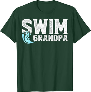 Swim Grandpa Of A Swimmer Grandfather Swimming Grandpa T-Shirt - T-Shirt | Forest
