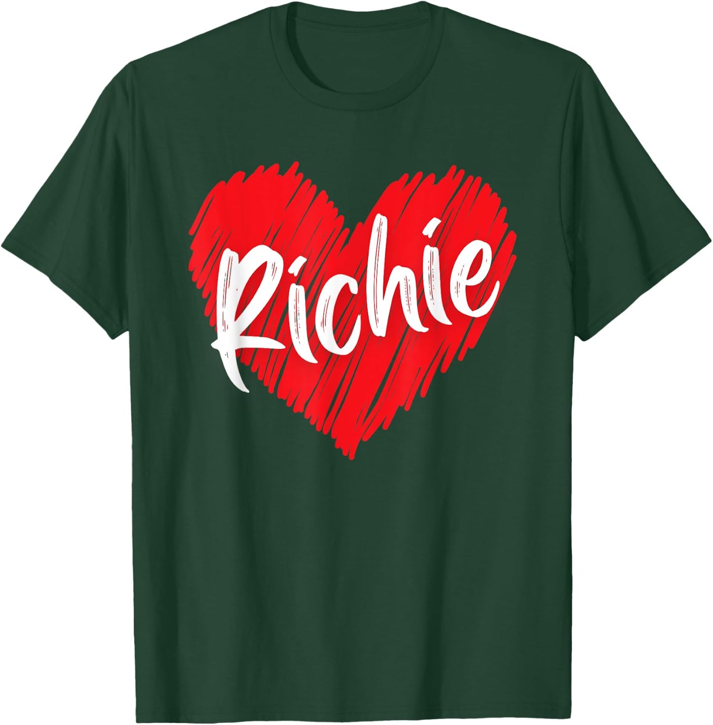 I Love Richie Heart Personalized Name Richie T-Shirt - T-Shirt | Forest