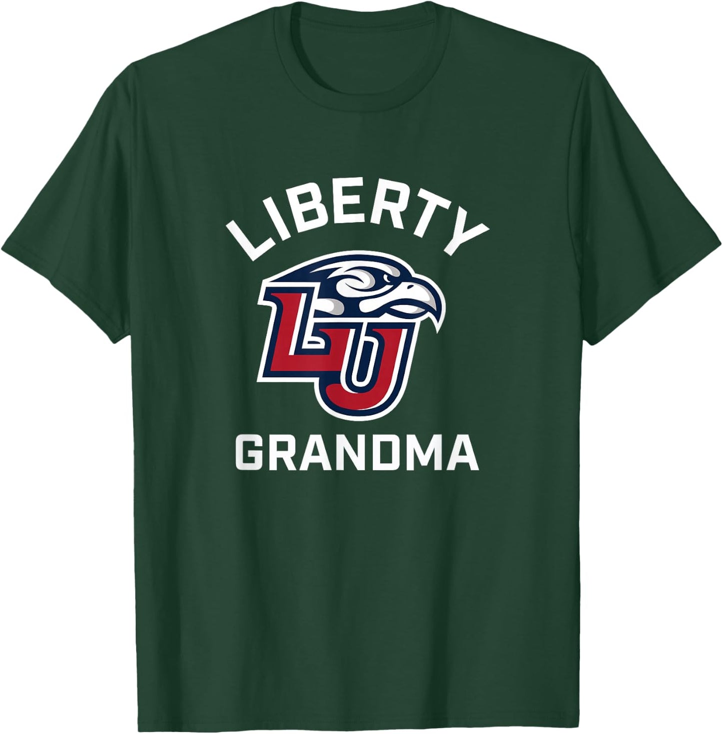Liberty University Flames Arched Grandma T-Shirt - T-Shirt | Forest
