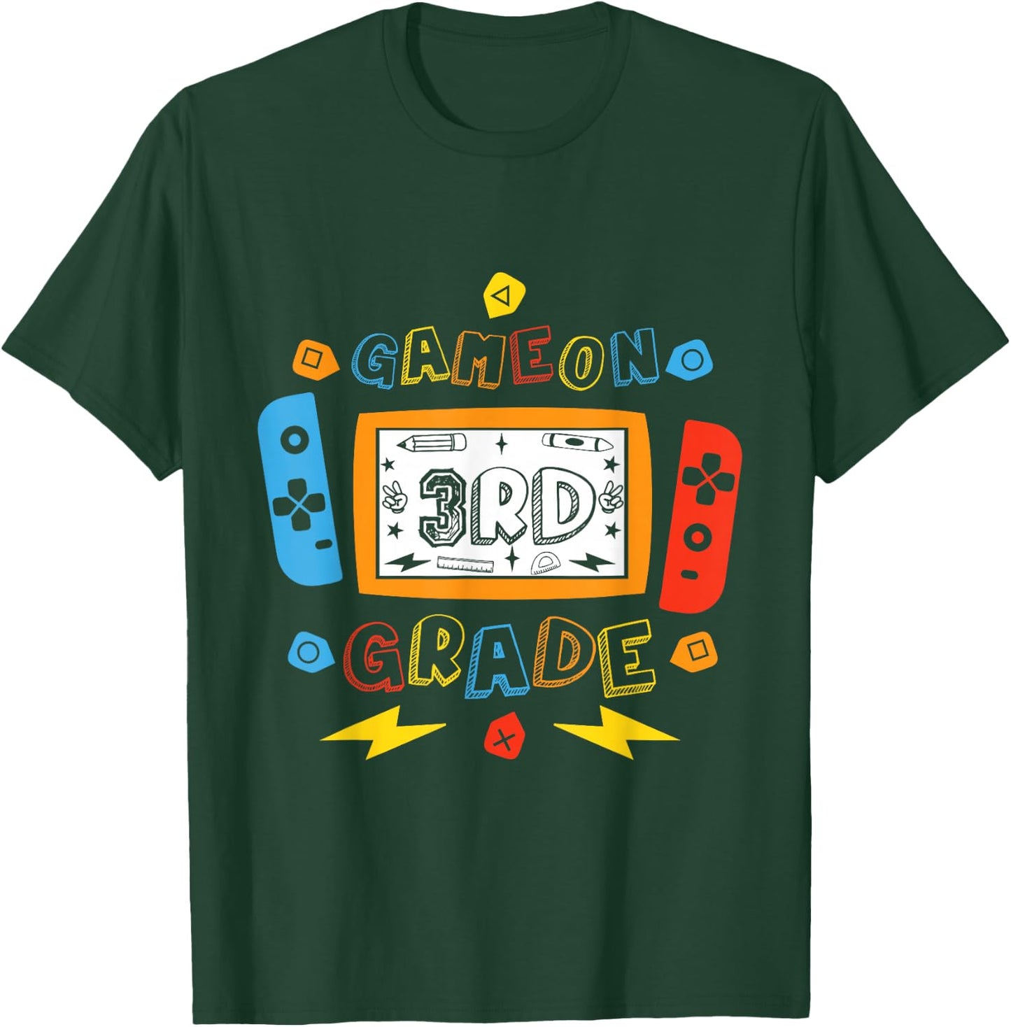 3rd Grade Level Unlocked Game On 3rd Grade Back To School T-Shirt - T-Shirt | Forest