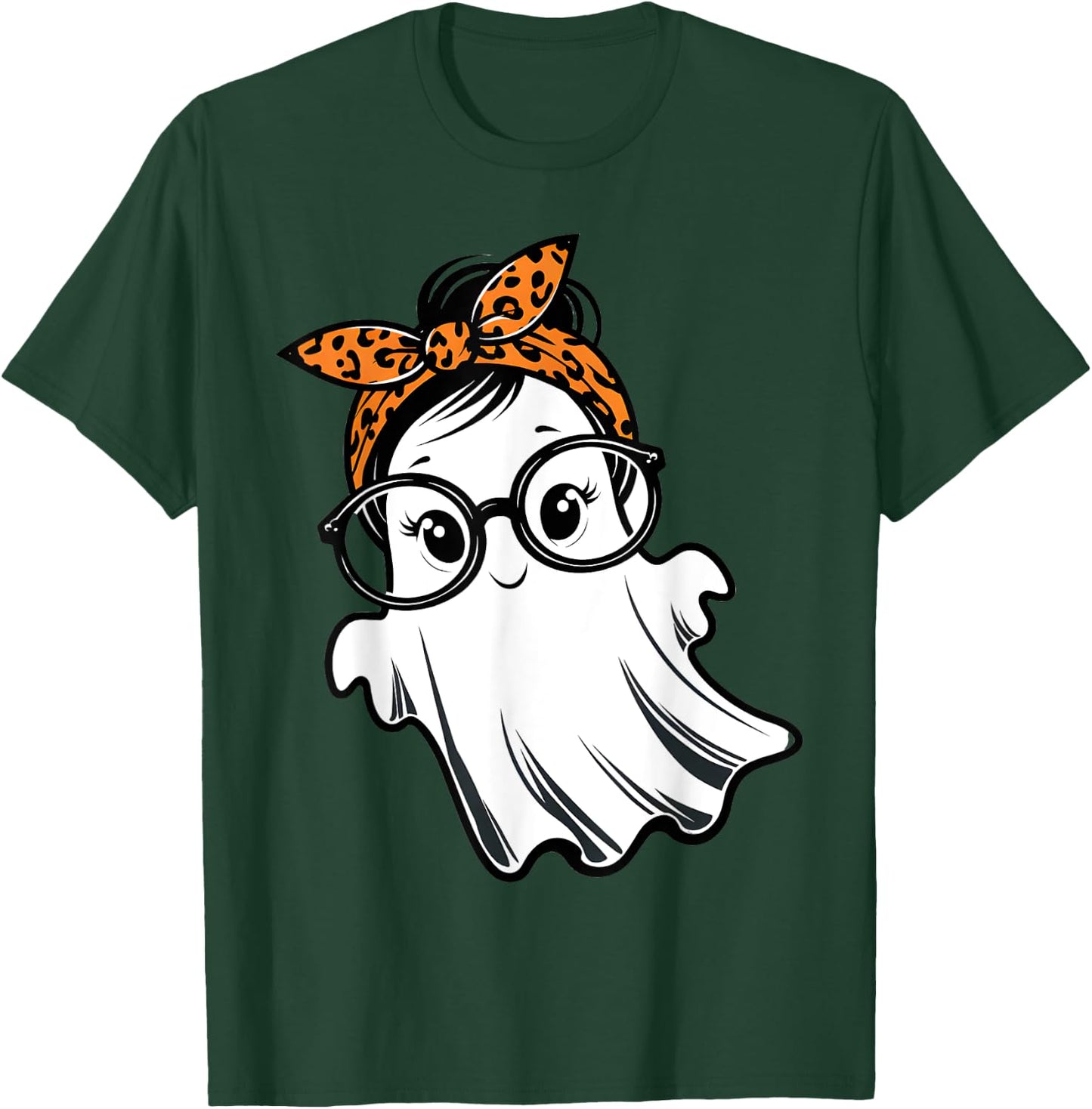 Halloween Ghost Glasses Girl Ghost Costume Eyeglass Women T-Shirt - T-Shirt | Forest
