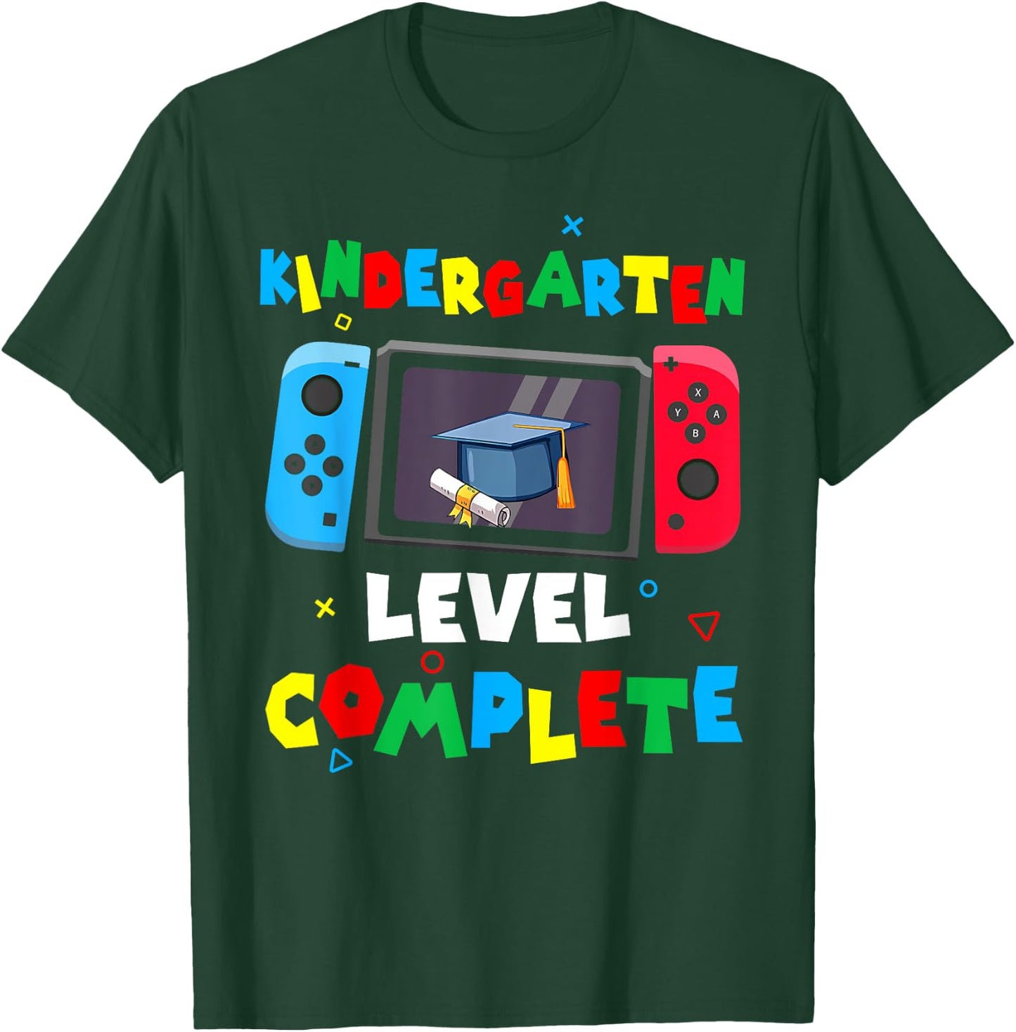 Game Controller Level Kindergarten Complete Boys Graduation T-Shirt - T-Shirt | Forest