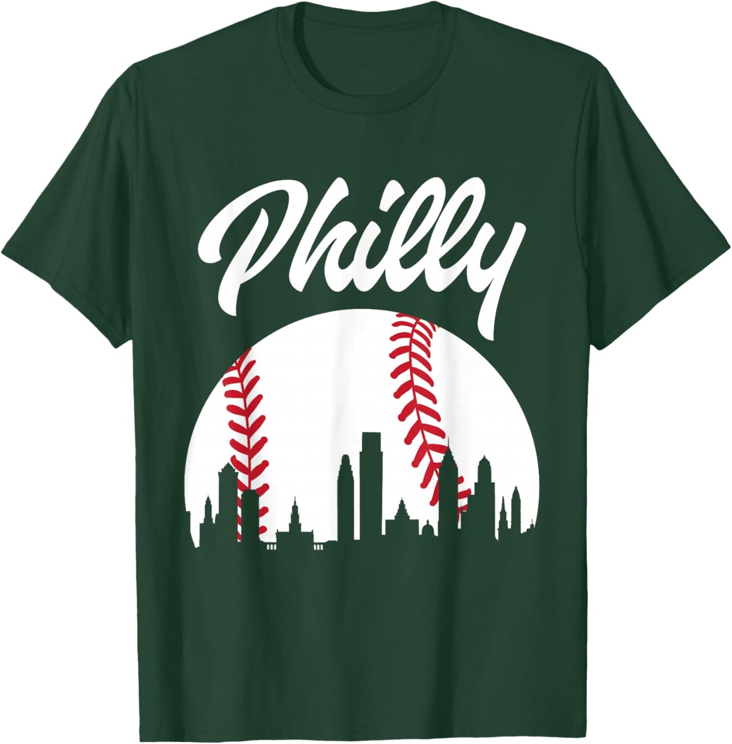 Baseball Player Philly Philadelphia City Pennsylvania Gift T-Shirt - T-Shirt | Forest