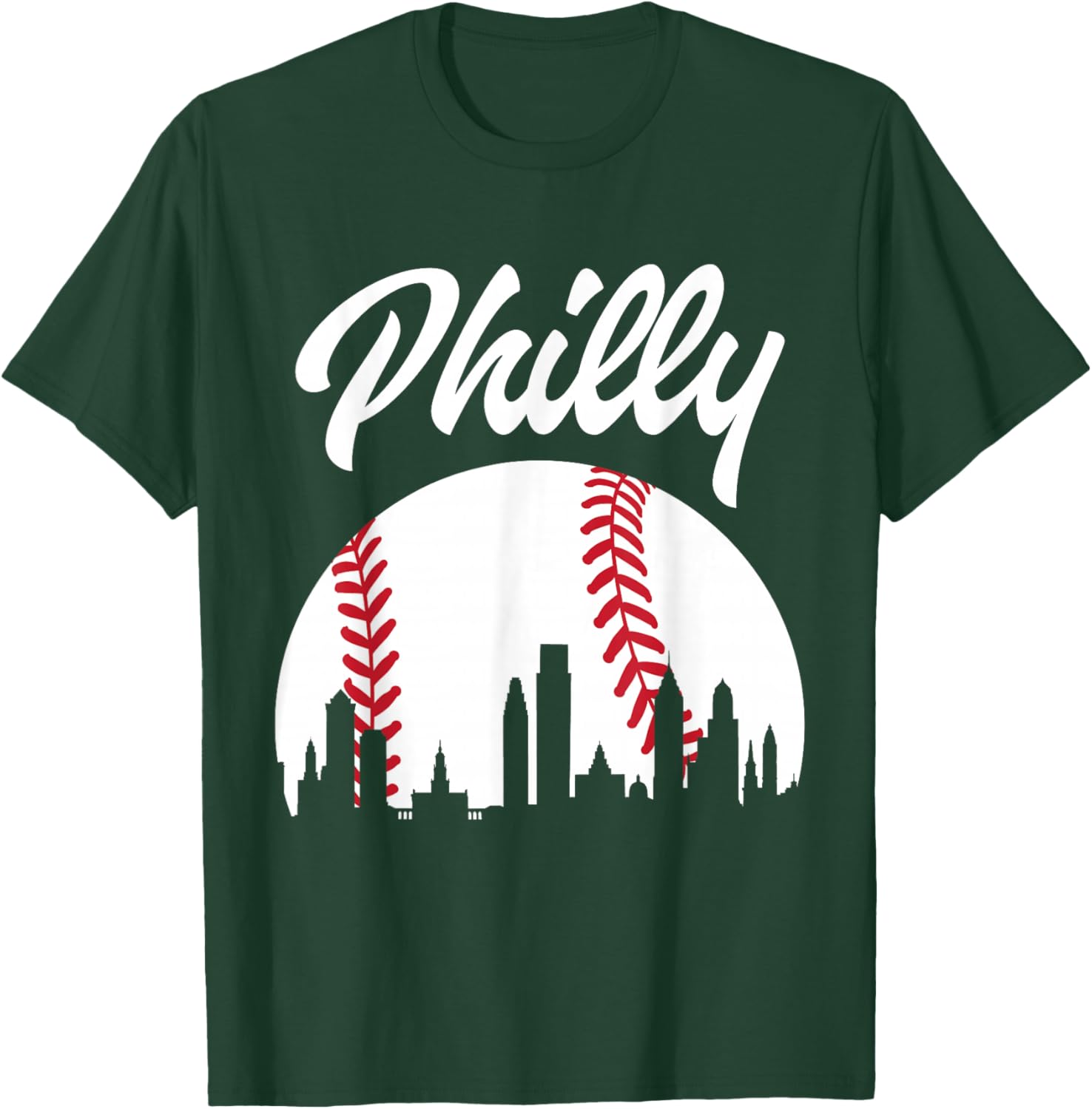 Baseball Player Philly Philadelphia City Pennsylvania Gift T-Shirt - T-Shirt | Forest