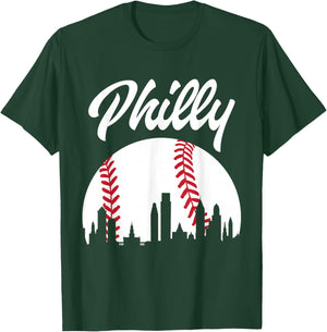Baseball Player Philly Philadelphia City Pennsylvania Gift T-Shirt - T-Shirt | Forest