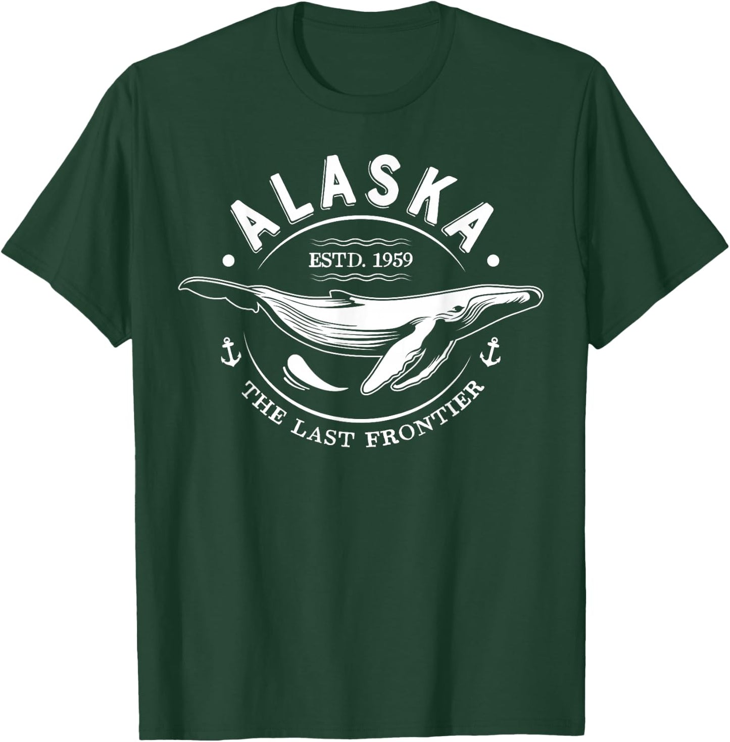 Alaska The Last Frontier Whale Home Cruise Vintage Men Women T-Shirt - T-Shirt | Forest