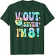 Peace Out Seven I'm 8 Year Old Girl 8th Birthday Tie Dye T-Shirt - T-Shirt | Forest
