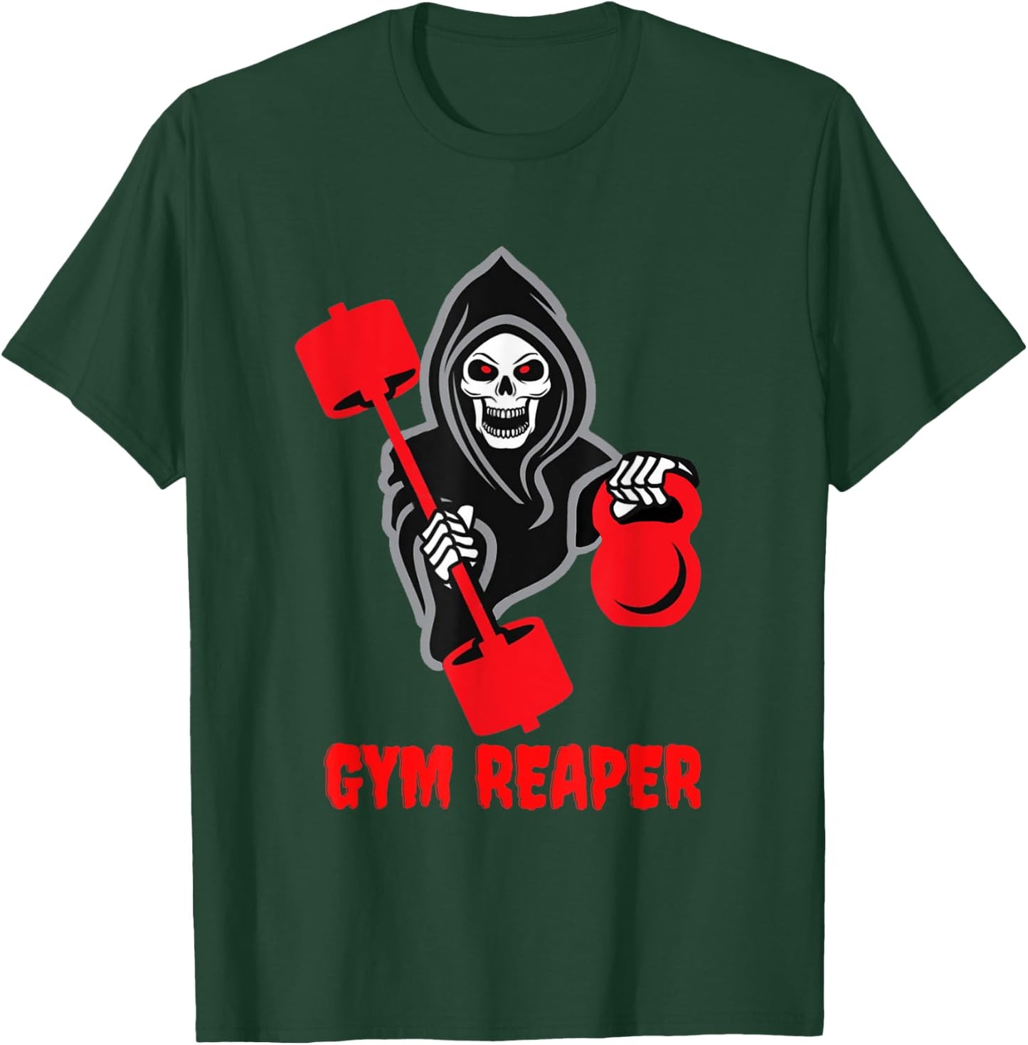 Gym Reaper Funny Halloween Workout T-Shirt - T-Shirt | Forest