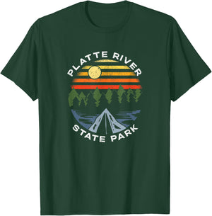 Platte River State Park Nebraska Camping Vacation T-Shirt - T-Shirt | Forest