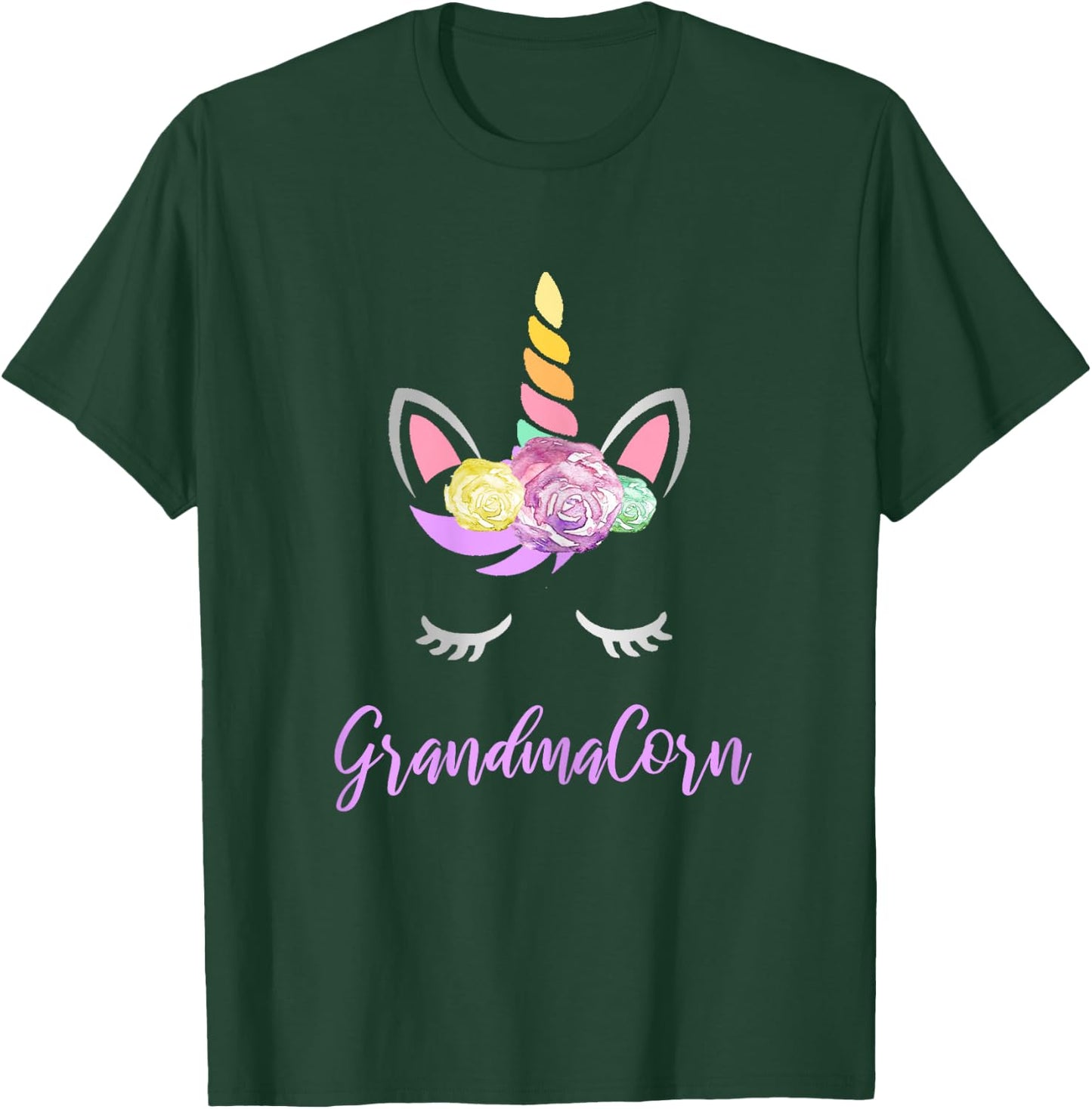 Grandmacorn Unicorn Grandma of the Birthday Girl T-Shirt - T-Shirt | Forest
