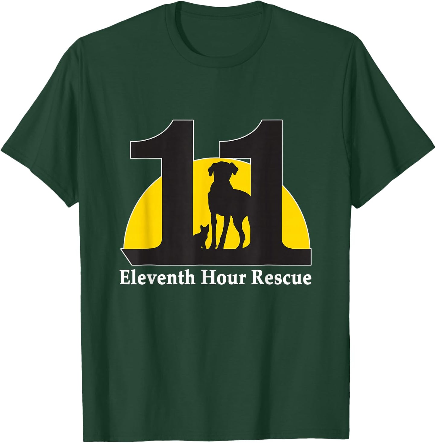Eleventh Hour Rescue Logo large T-Shirt - T-Shirt | Forest