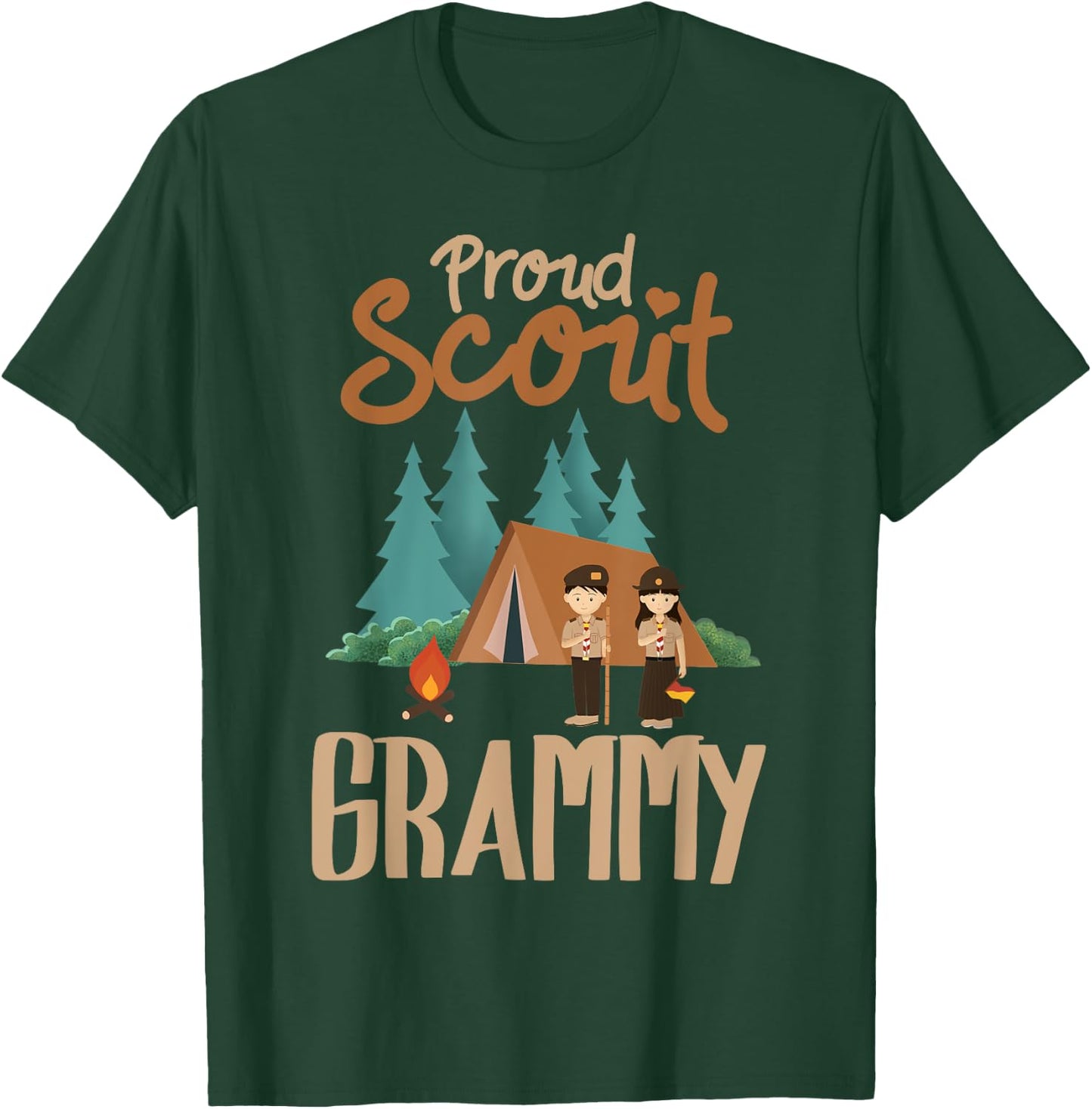 Proud Scout Grammy Camping Scout Scouting Leader Adventure T-Shirt - T-Shirt | Forest