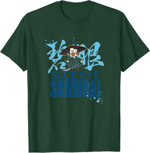 Netflix Blue Eye Samurai Chibi Mizu Kanji Portrait T-Shirt - T-Shirt | Forest
