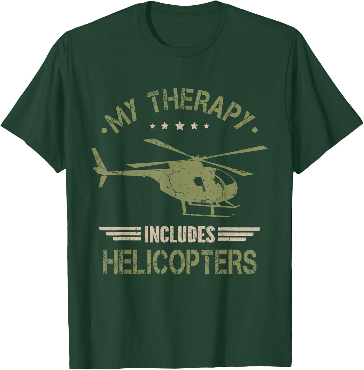 Helicopter Pilot Funny T-Shirt - T-Shirt | Forest