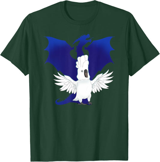 Dragon shadow Umbrella Cockatoo Birb Merch Kawaii Parrot T-Shirt - T-Shirt | Forest