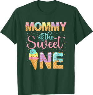 Mommy Of The Sweet One Shirt 1st Birthday Ice Cream Lovers T-Shirt - T-Shirt | Forest
