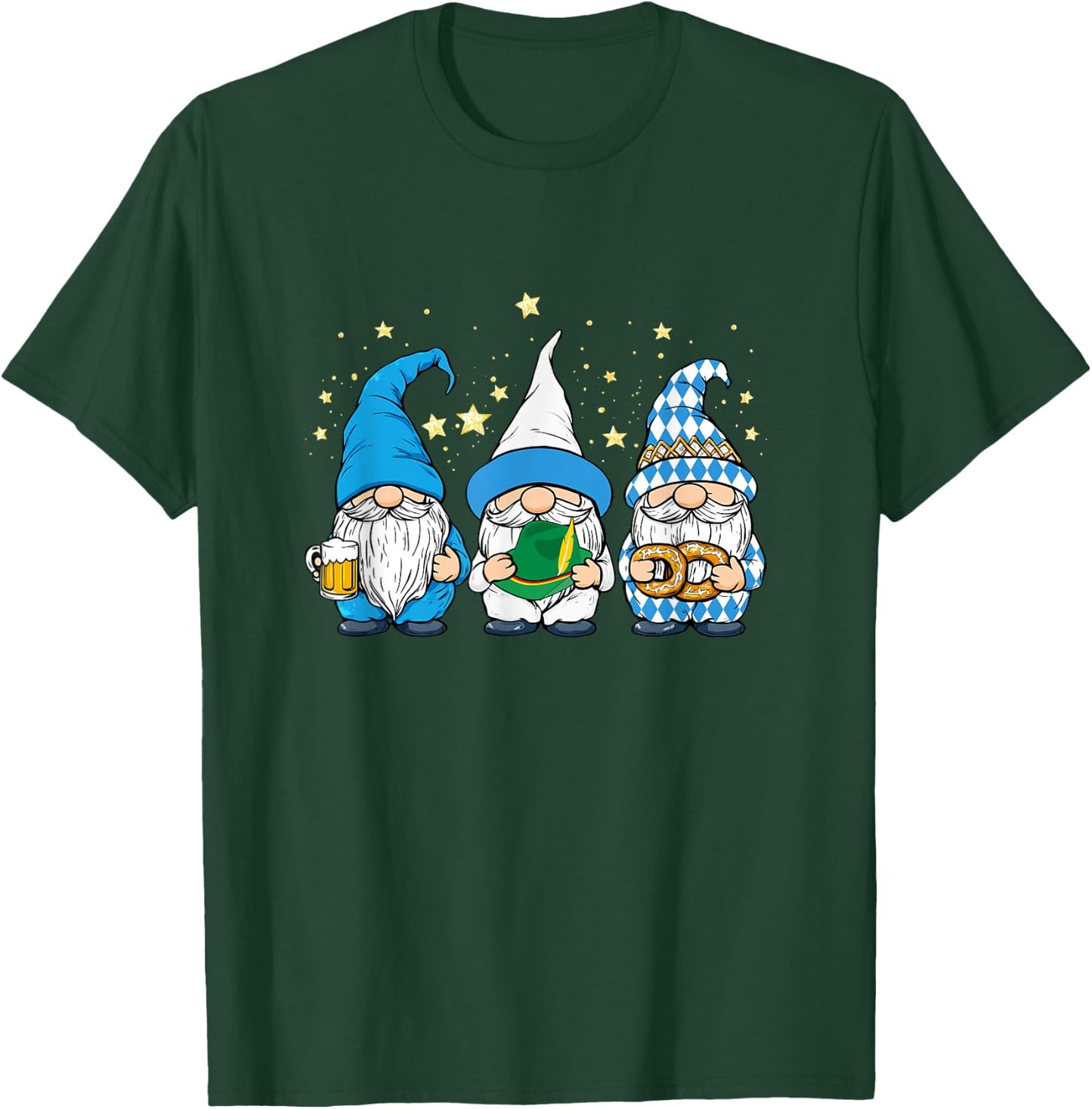 Bavarian Gnomes Octoberfest German Oktoberfest Men Women T-Shirt - T-Shirt | Forest