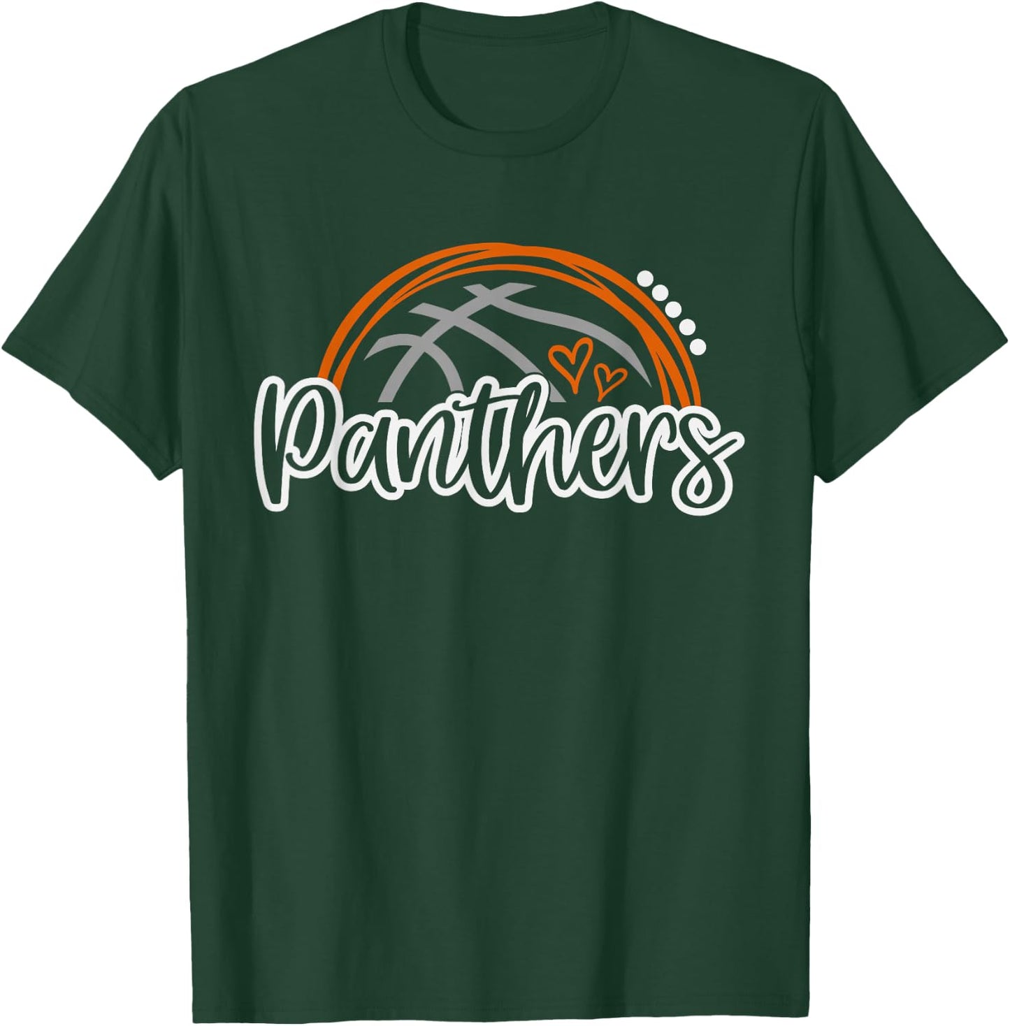Basketball Panther School Sports Fan Team Spirit T-Shirt - T-Shirt | Forest