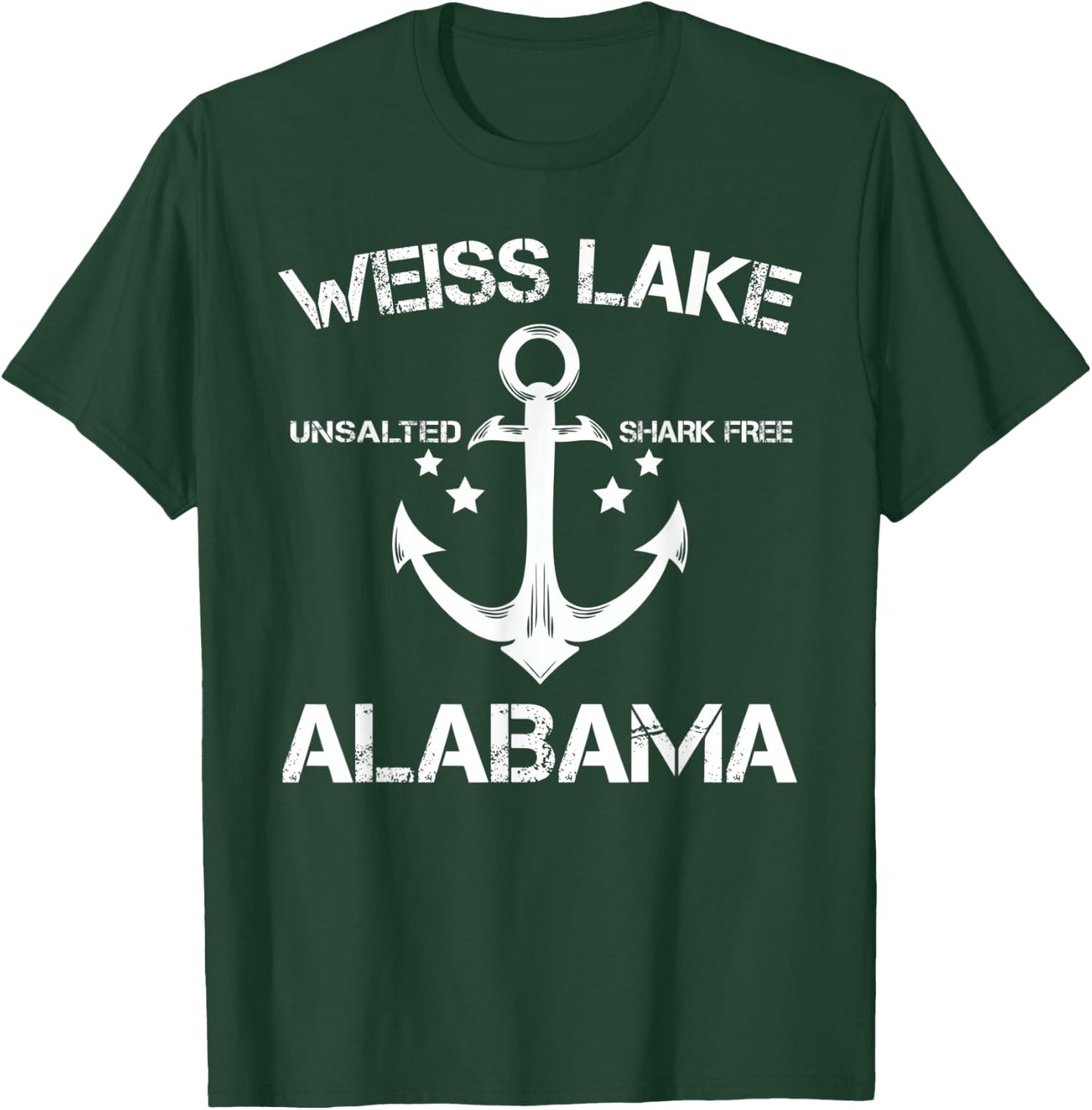 WEISS LAKE ALABAMA Funny Fishing Camping Summer Gift Men Women Kids T-Shirt - T-Shirt | Forest