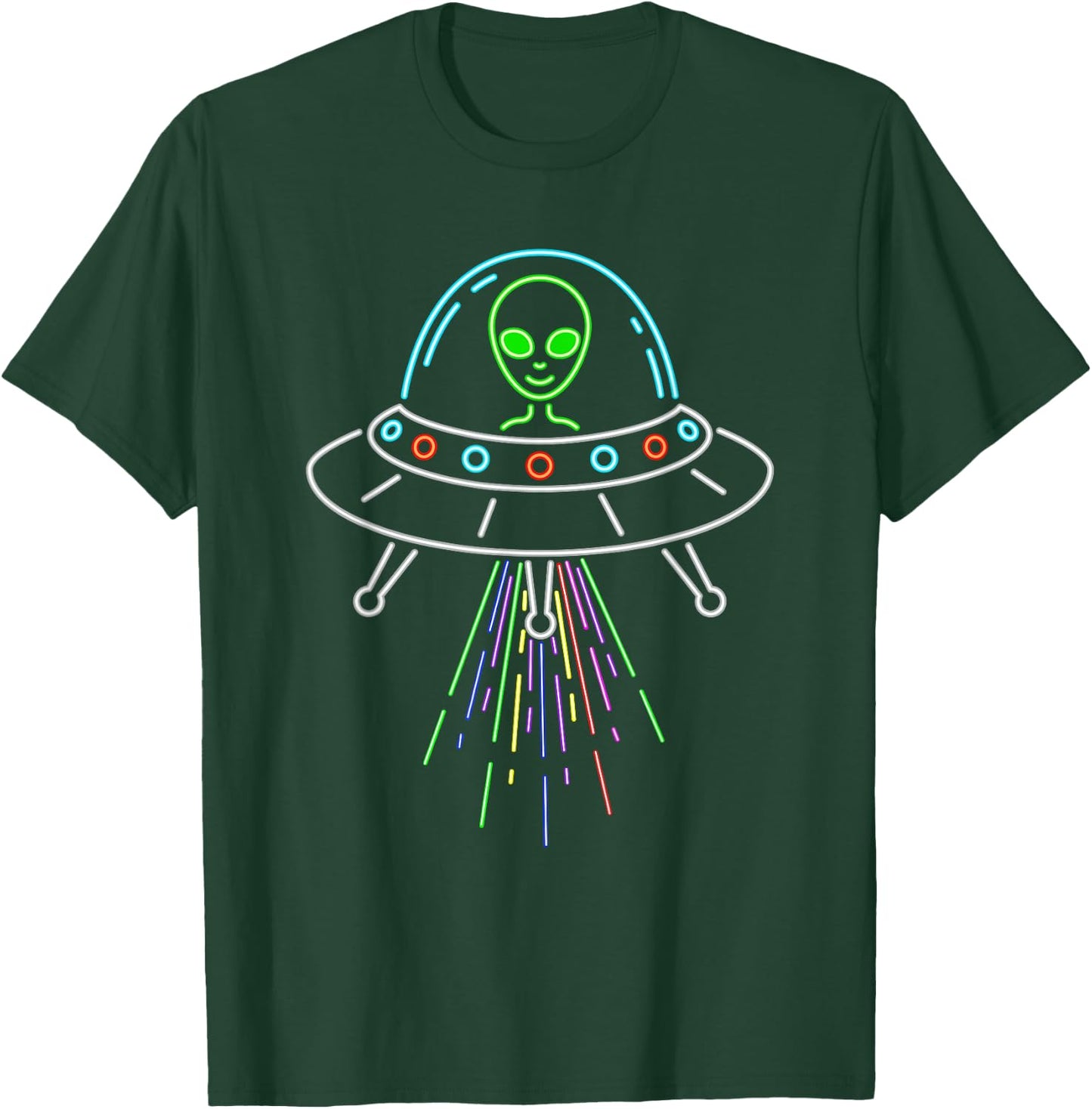 Alien Abduction UFO Alien T-Shirt - T-Shirt | Forest